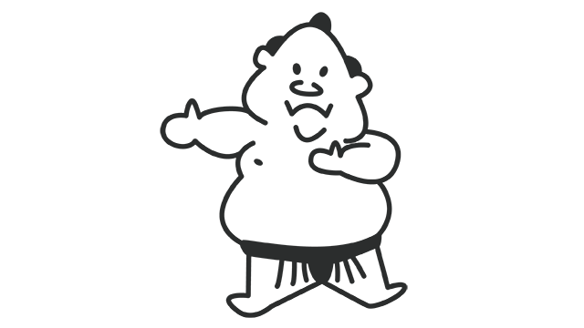 Oh!SUMOのキャラクターの尾握山（おにぎりやま）のイラスト