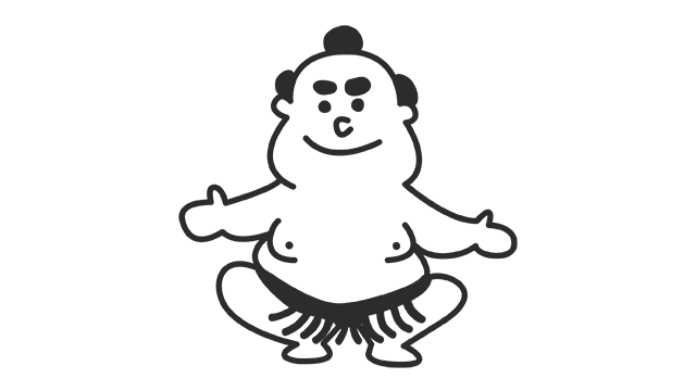 Oh!SUMOのキャラクターの手締め富士のイラスト