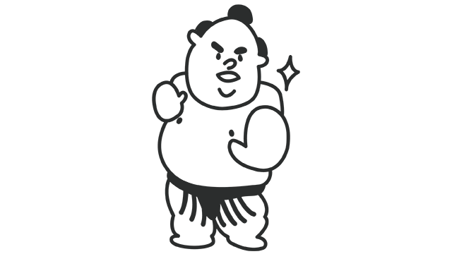 Oh!SUMOのキャラクターの壁丼（かべどん）のイラスト